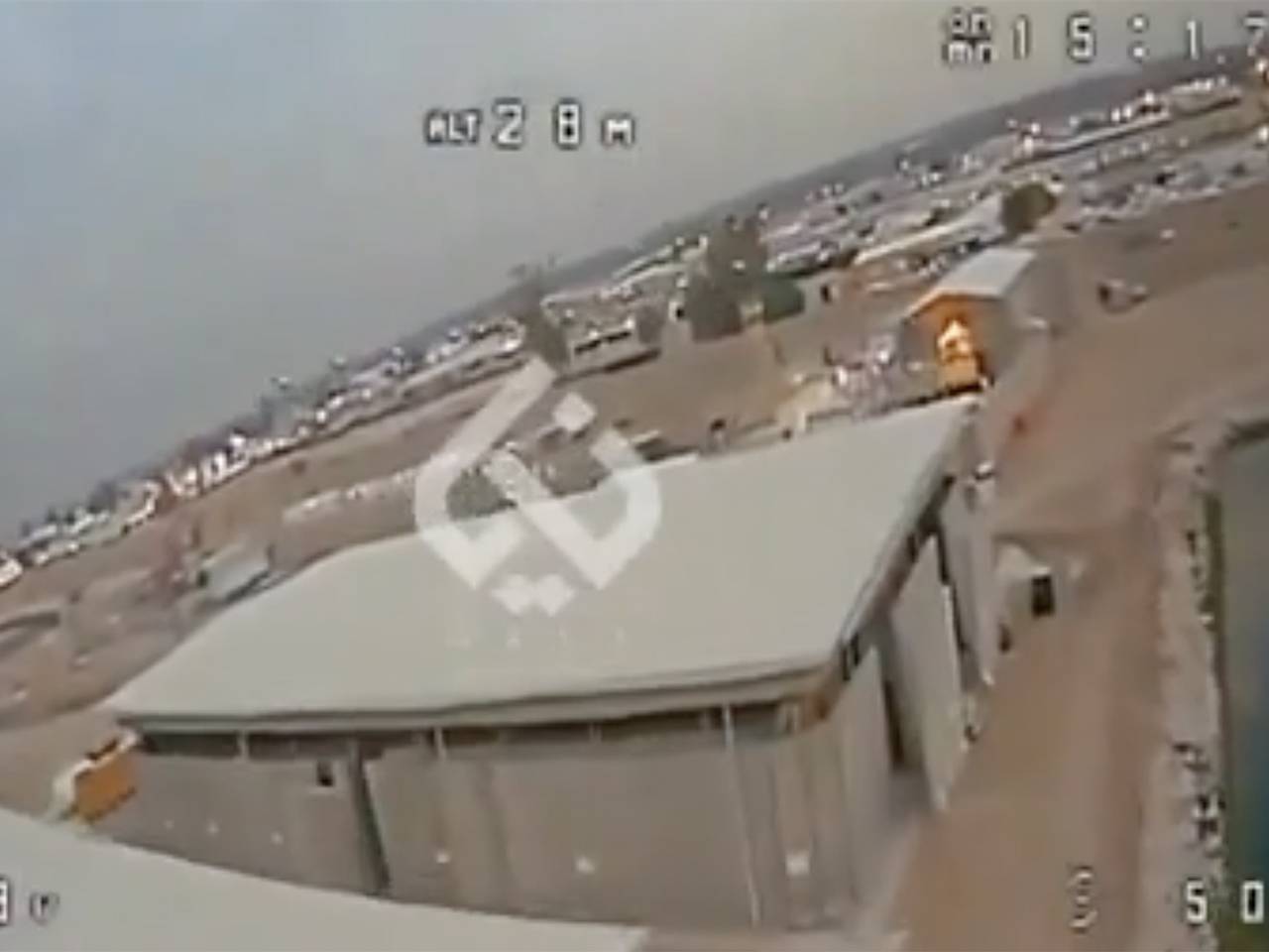 Первый удар по американской базе дроном на оптоволокне сняли на видео
